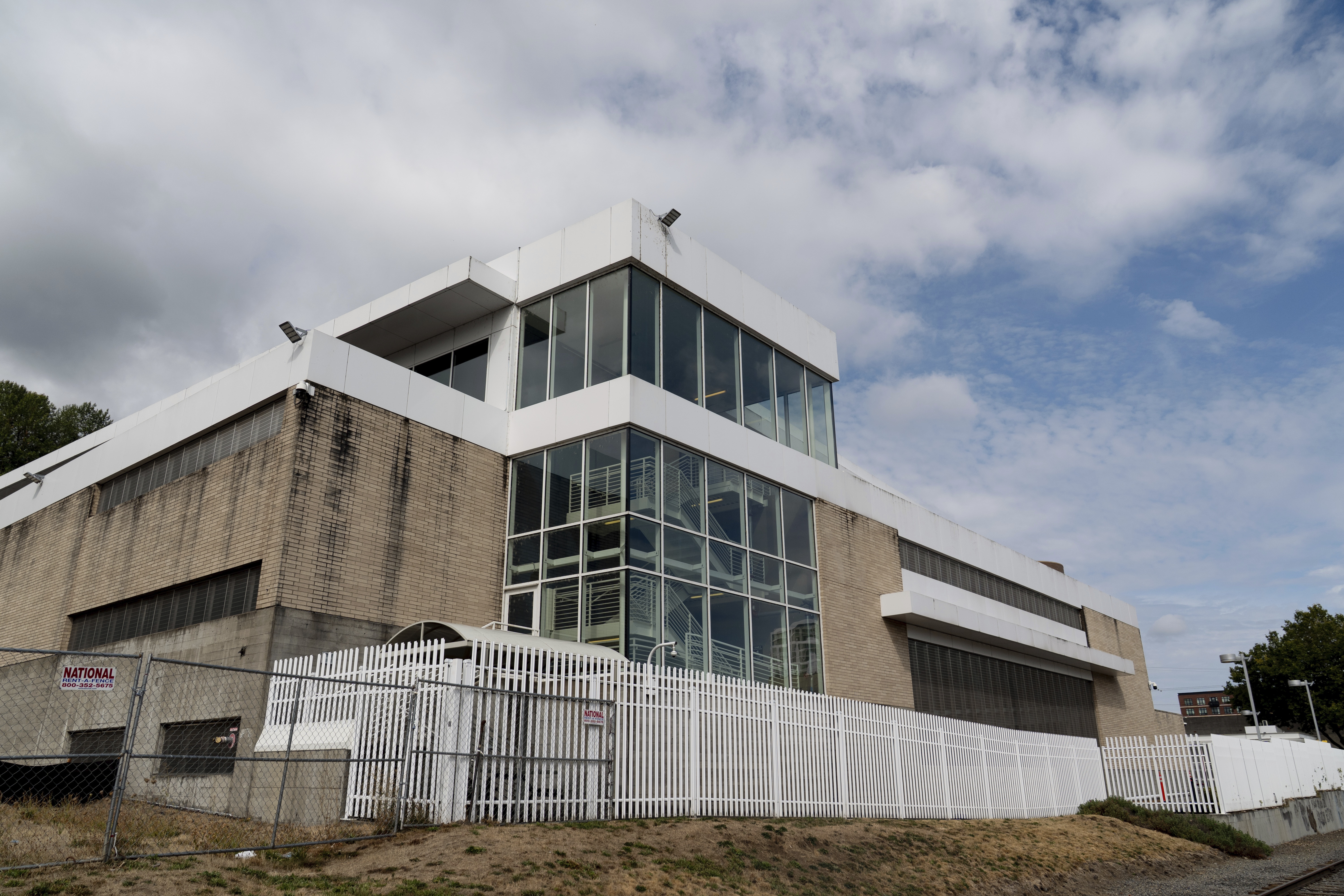The U.S. Immigration and Customs Enforcement building is seen in Portland, Ore. this month.